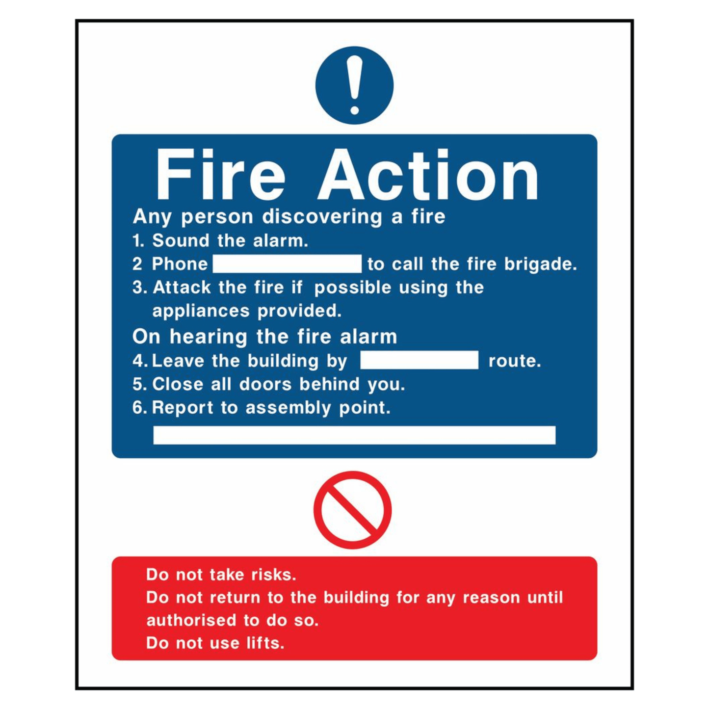 Any Person Discovering a Fire Notice Sign