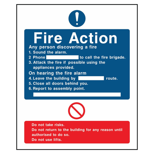 Any Person Discovering a Fire Notice Sign
