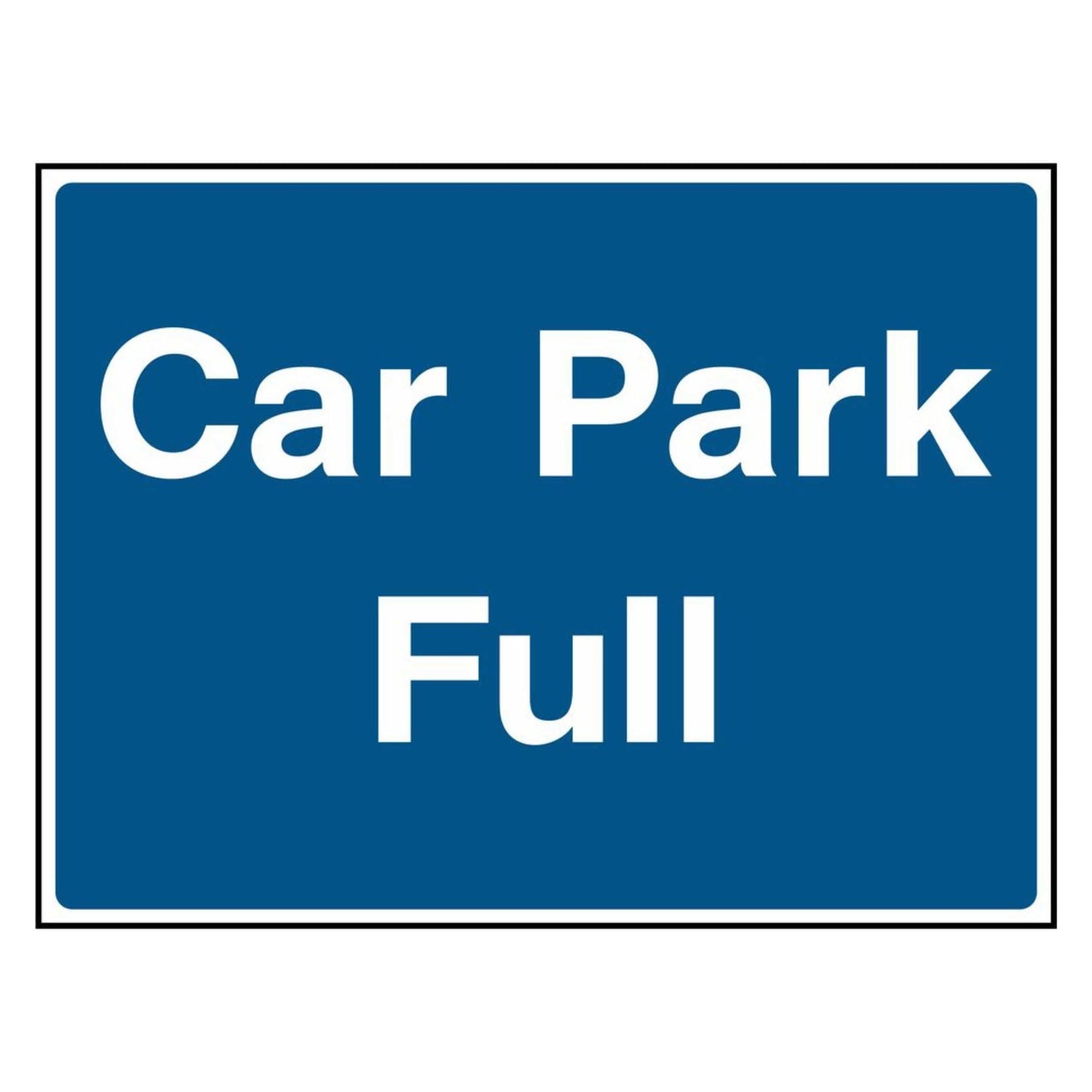Blue Car Park Full Sign