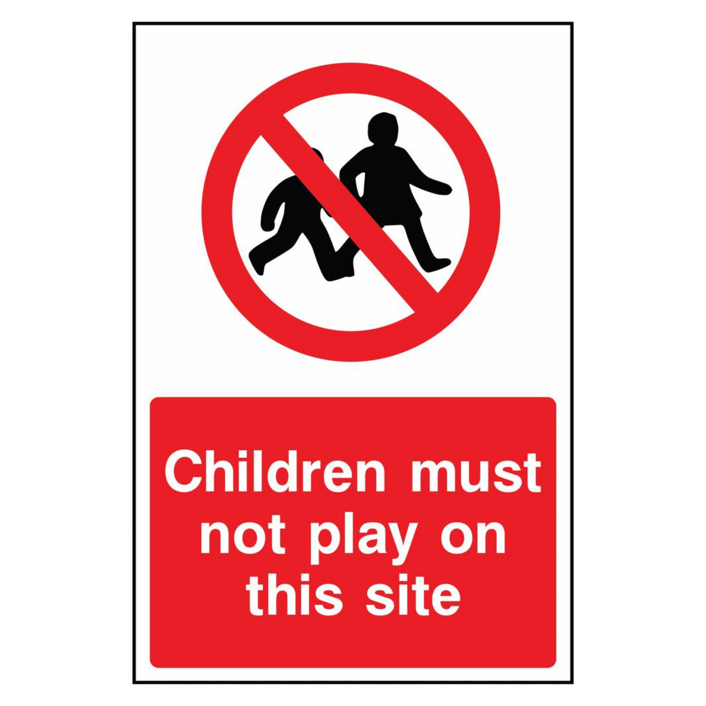 Children Must Not Play on This Site Sign
