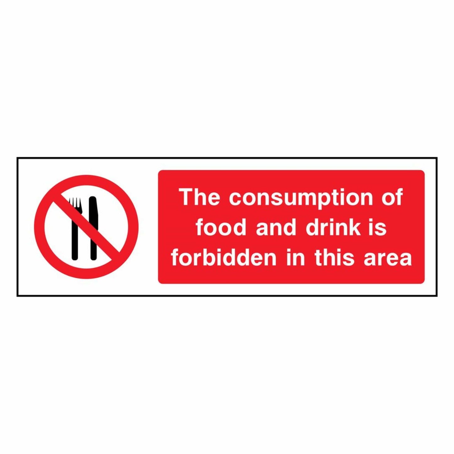 Consumption of Food and Drink is Forbidden Sign