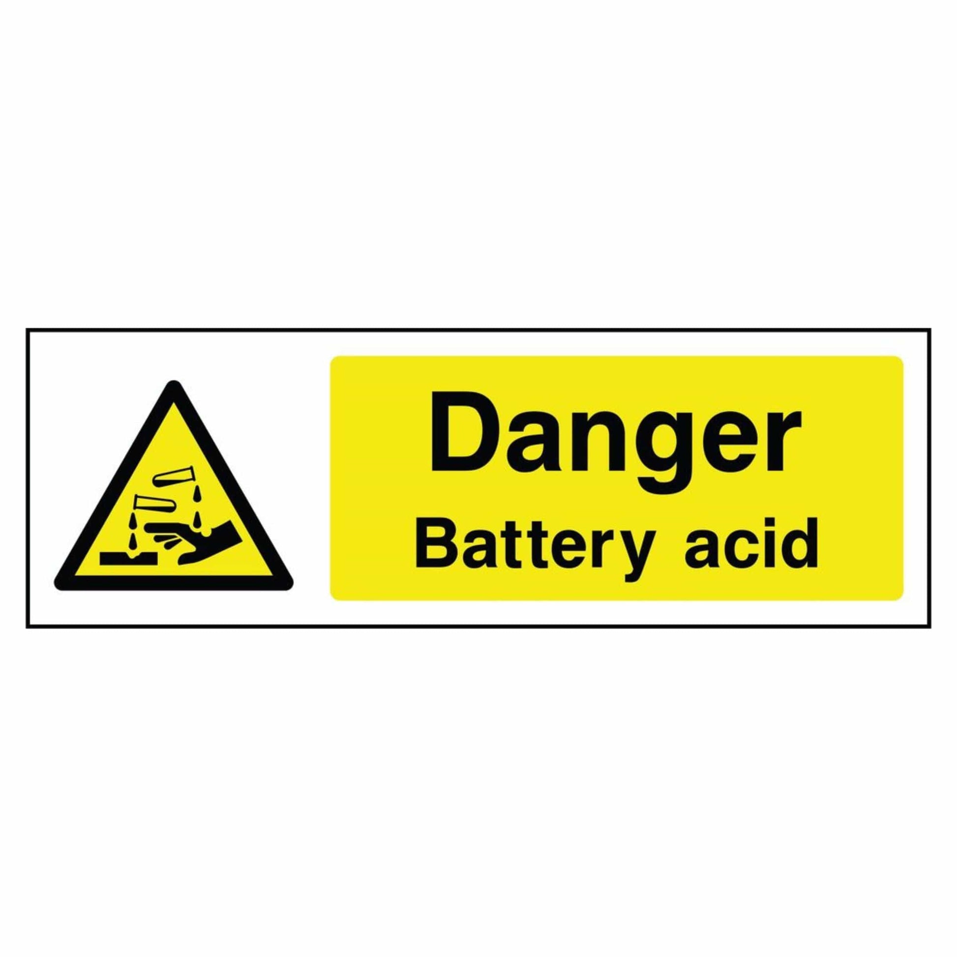 Danger - Battery Acid Sign