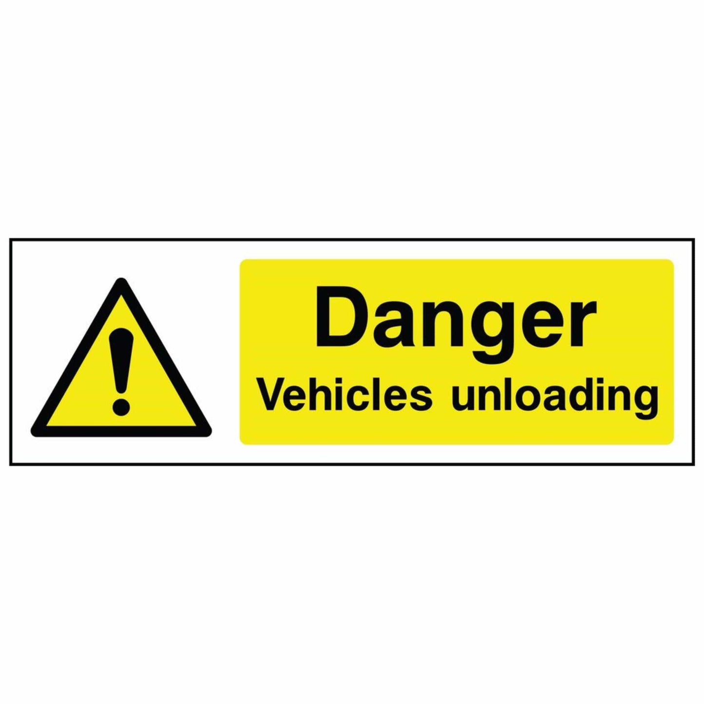 Danger - Vehicle Unloading Sign