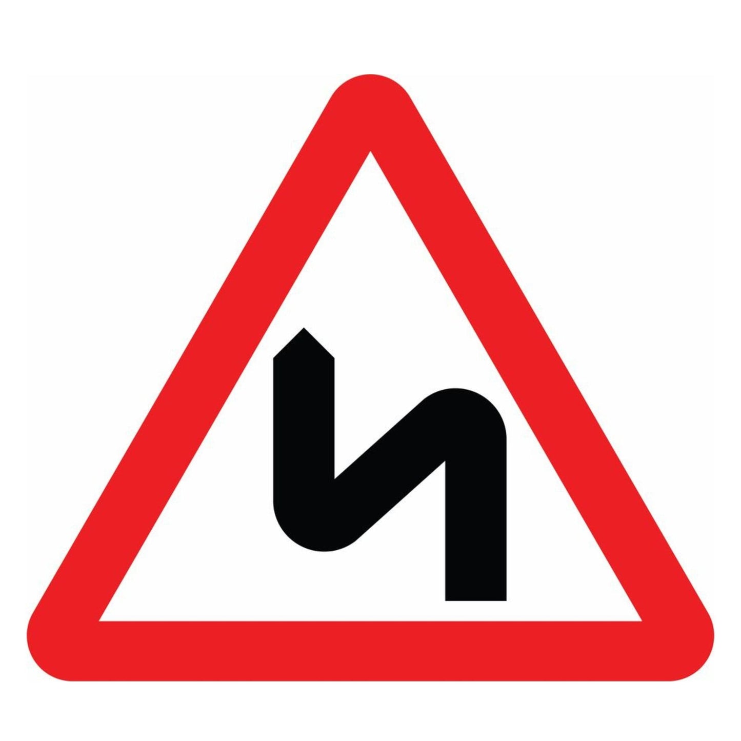 Double Bend to Left Sign