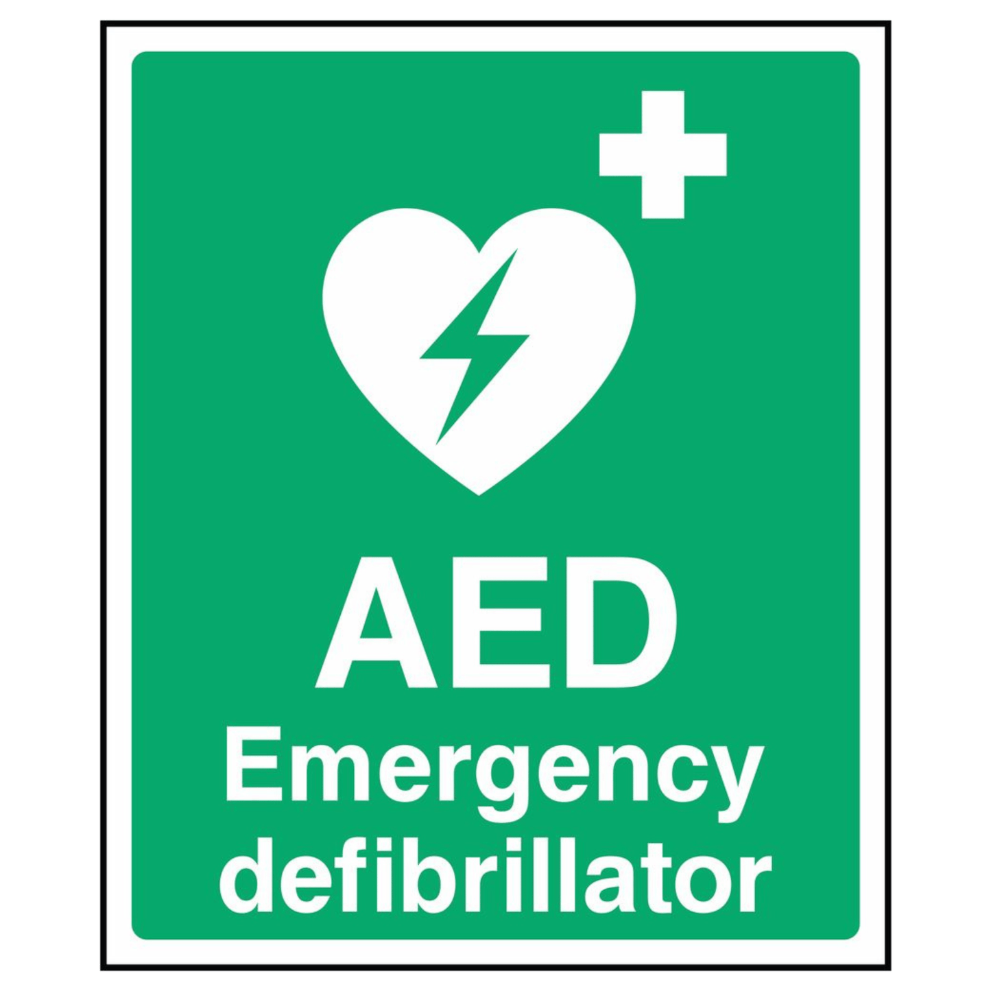 Emergency Defibrillator Sign