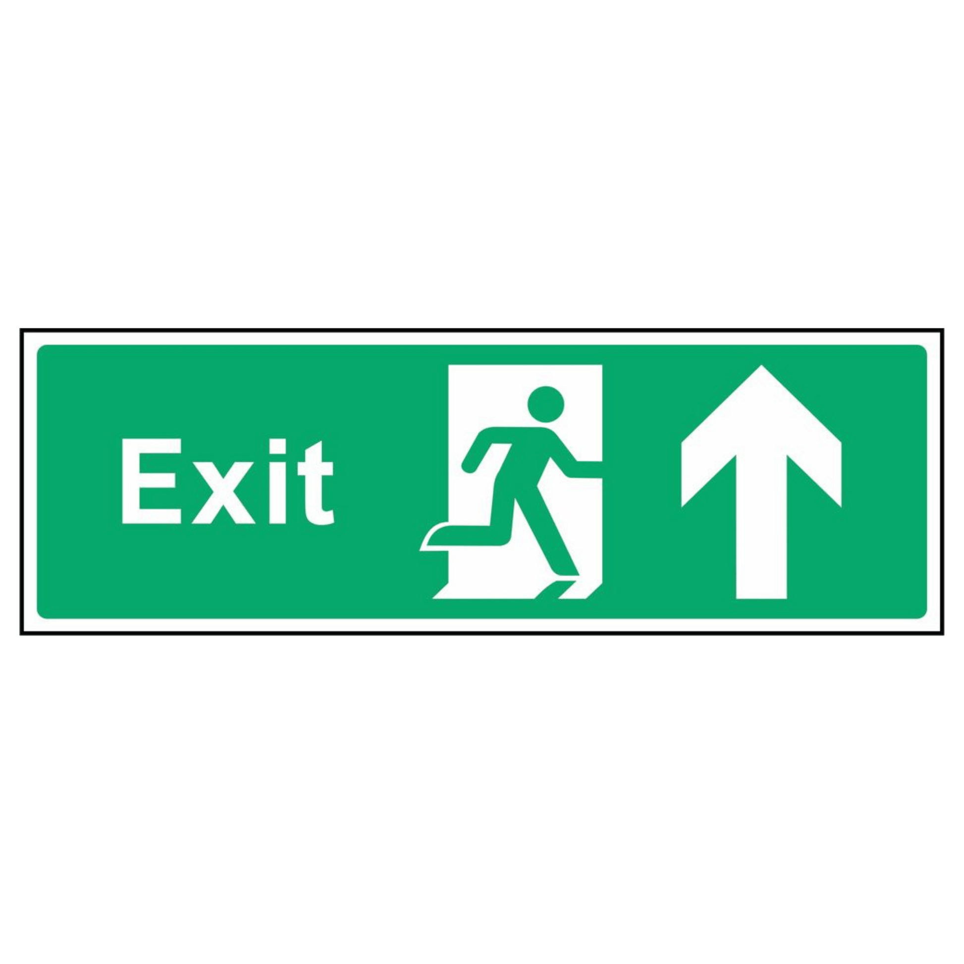 Emergency Fire Exit Up Arrow Sign
