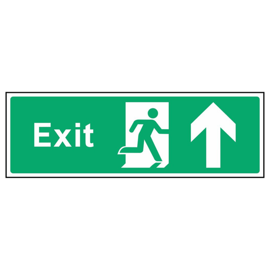 Emergency Fire Exit Up Arrow Sign