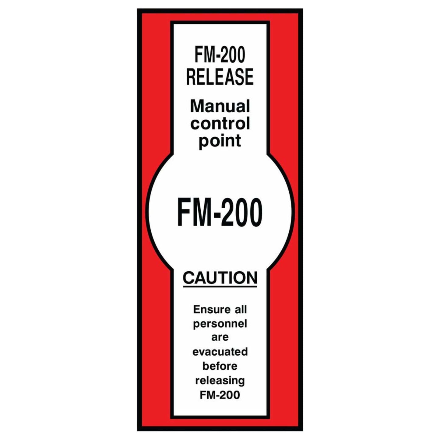FM-200 Manual Control Point Sign