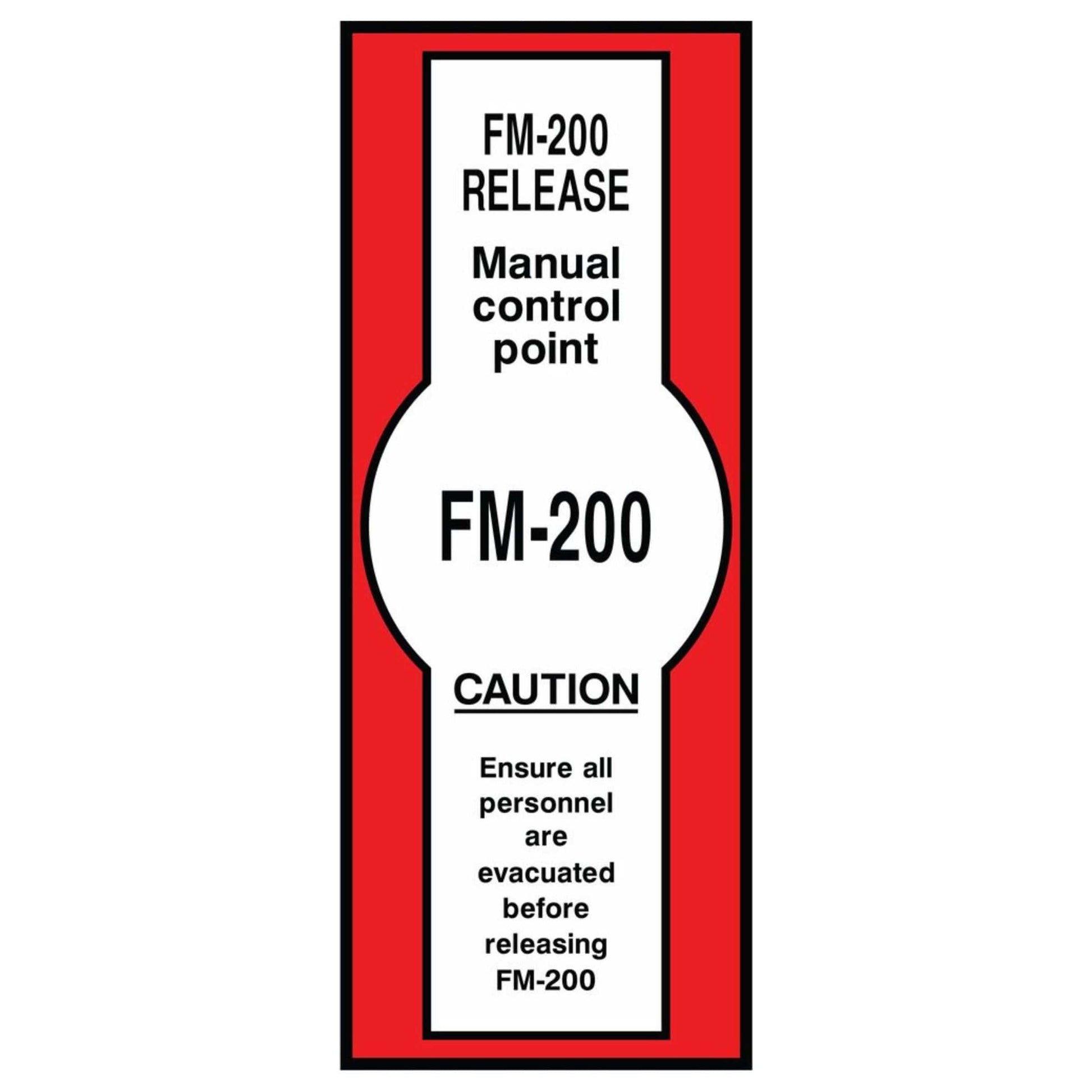 FM-200 Manual Control Point Sign