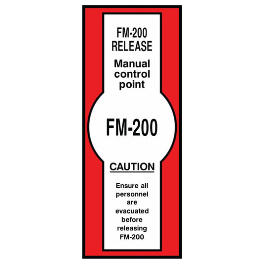 FM-200 Manual Control Point Sign