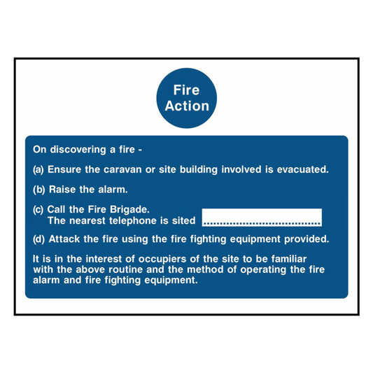 Fire Action - Workplace Notice Sign