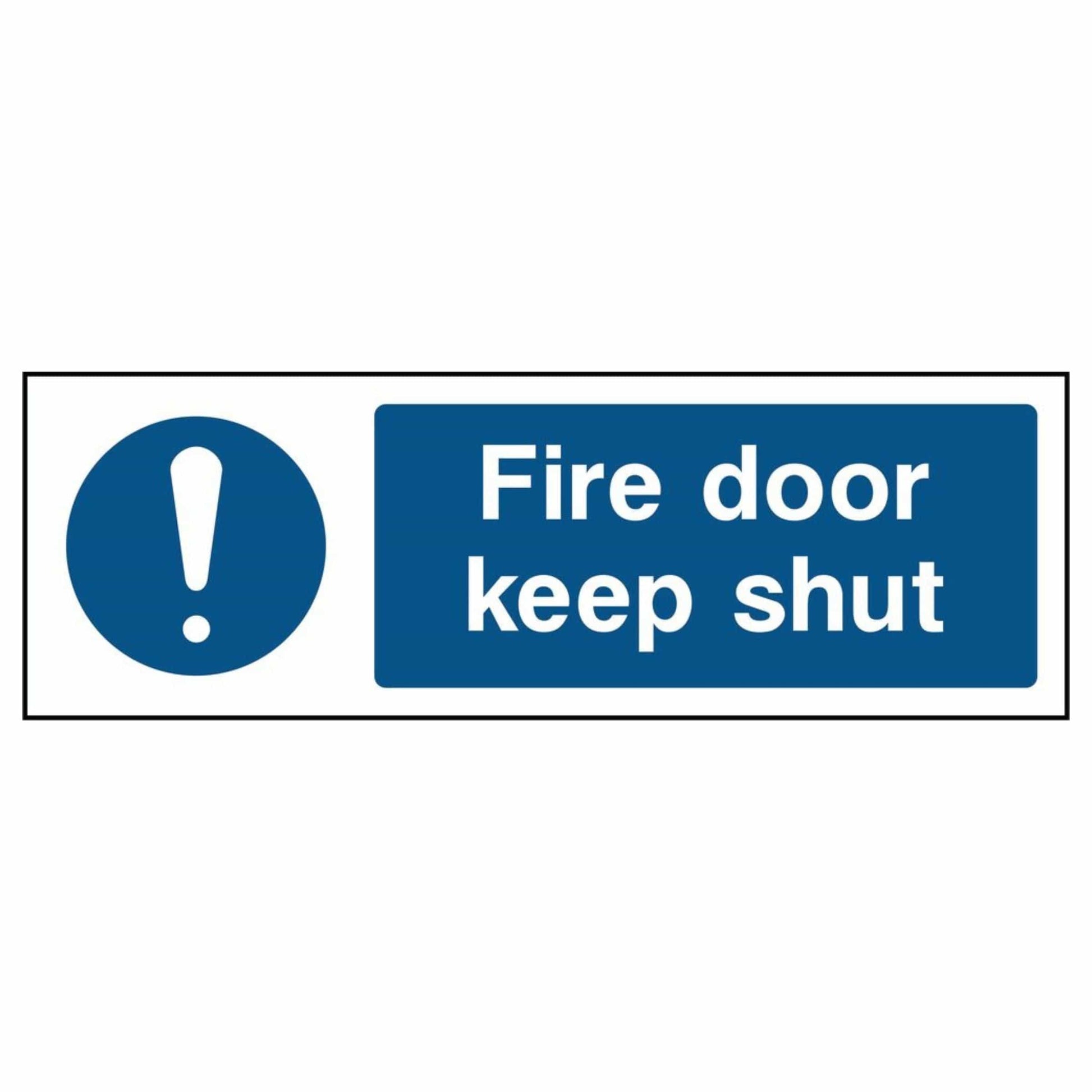 Fire Door Keep Shut Rectangle Sign