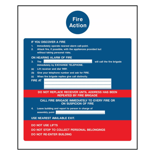 Fire Emergency Access Notice Sign