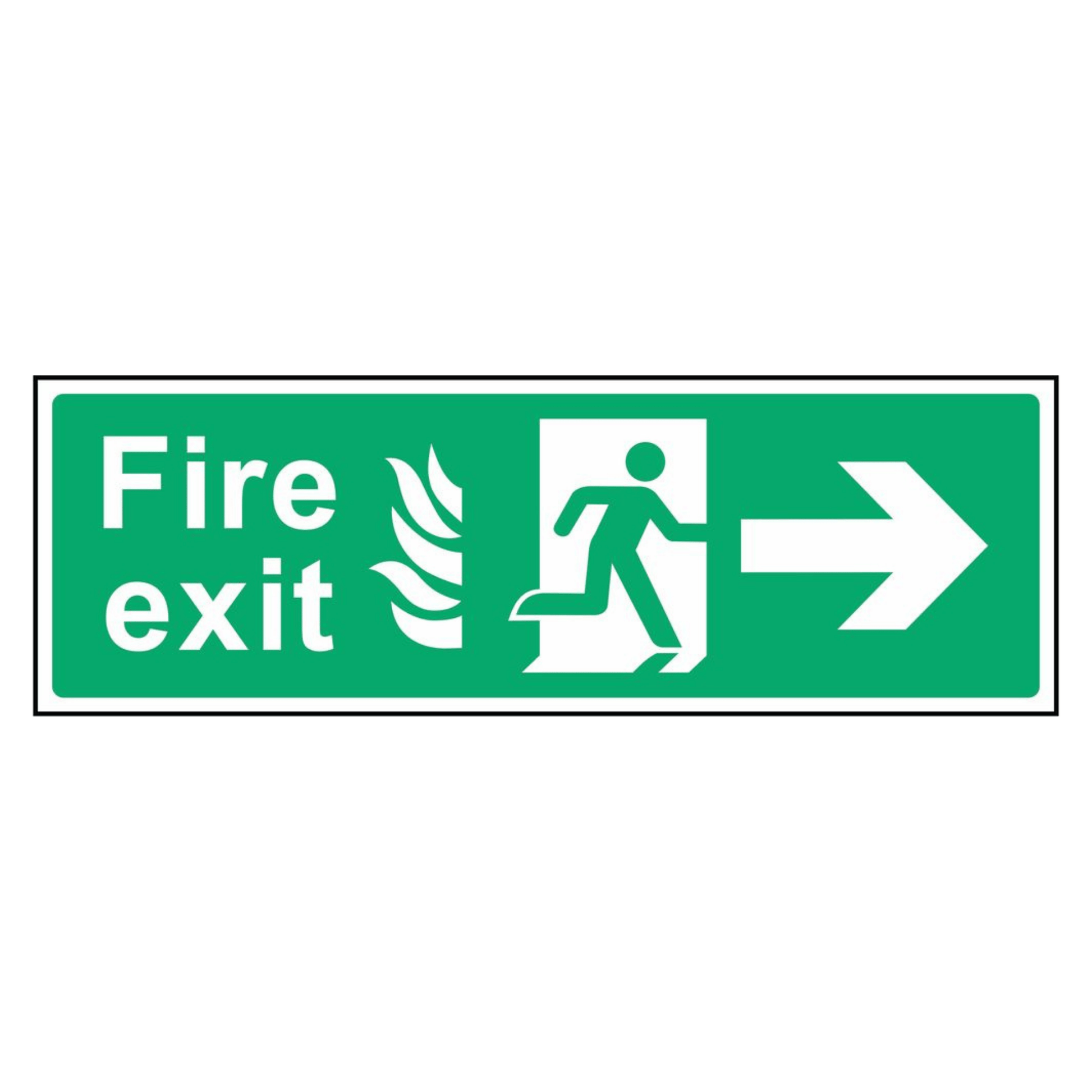 Fire Escape Right Arrow Sign