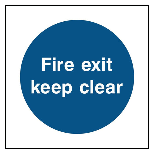 Fire Exit Keep Clear Sign