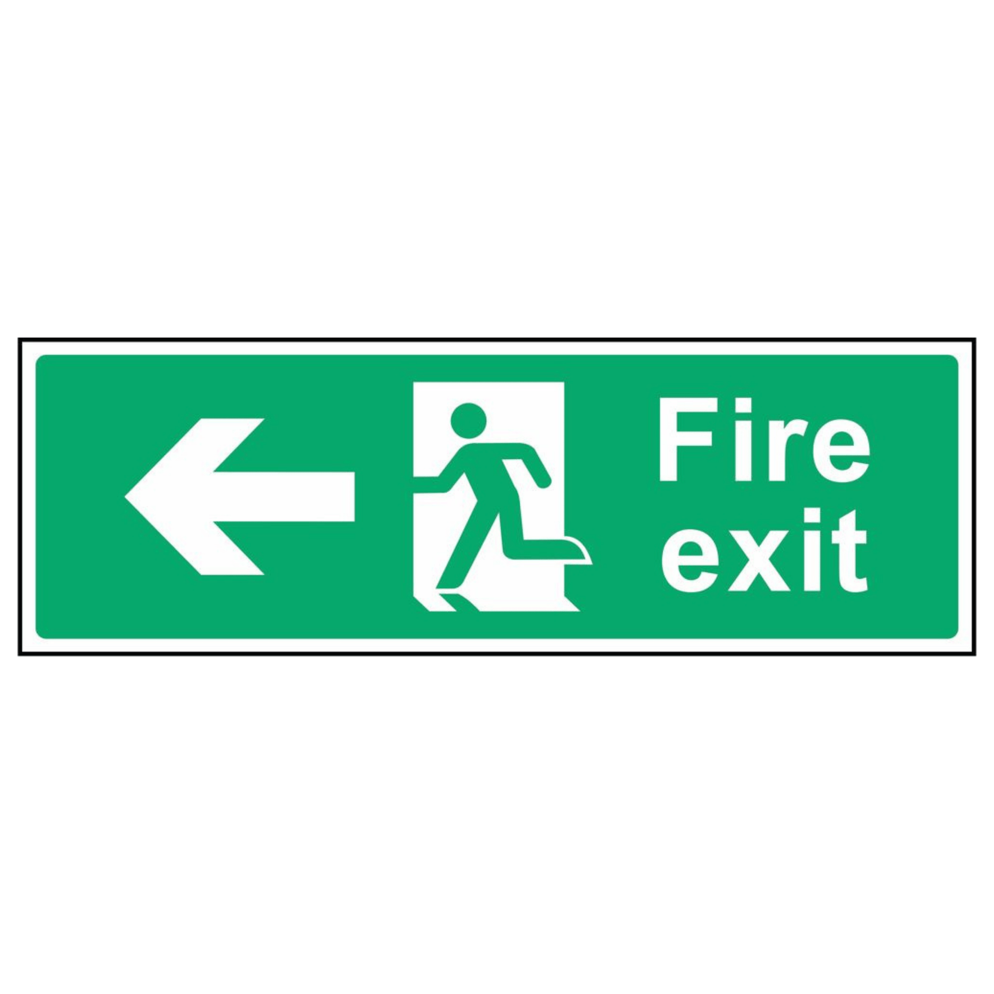 Fire Exit Left Arrow Sign