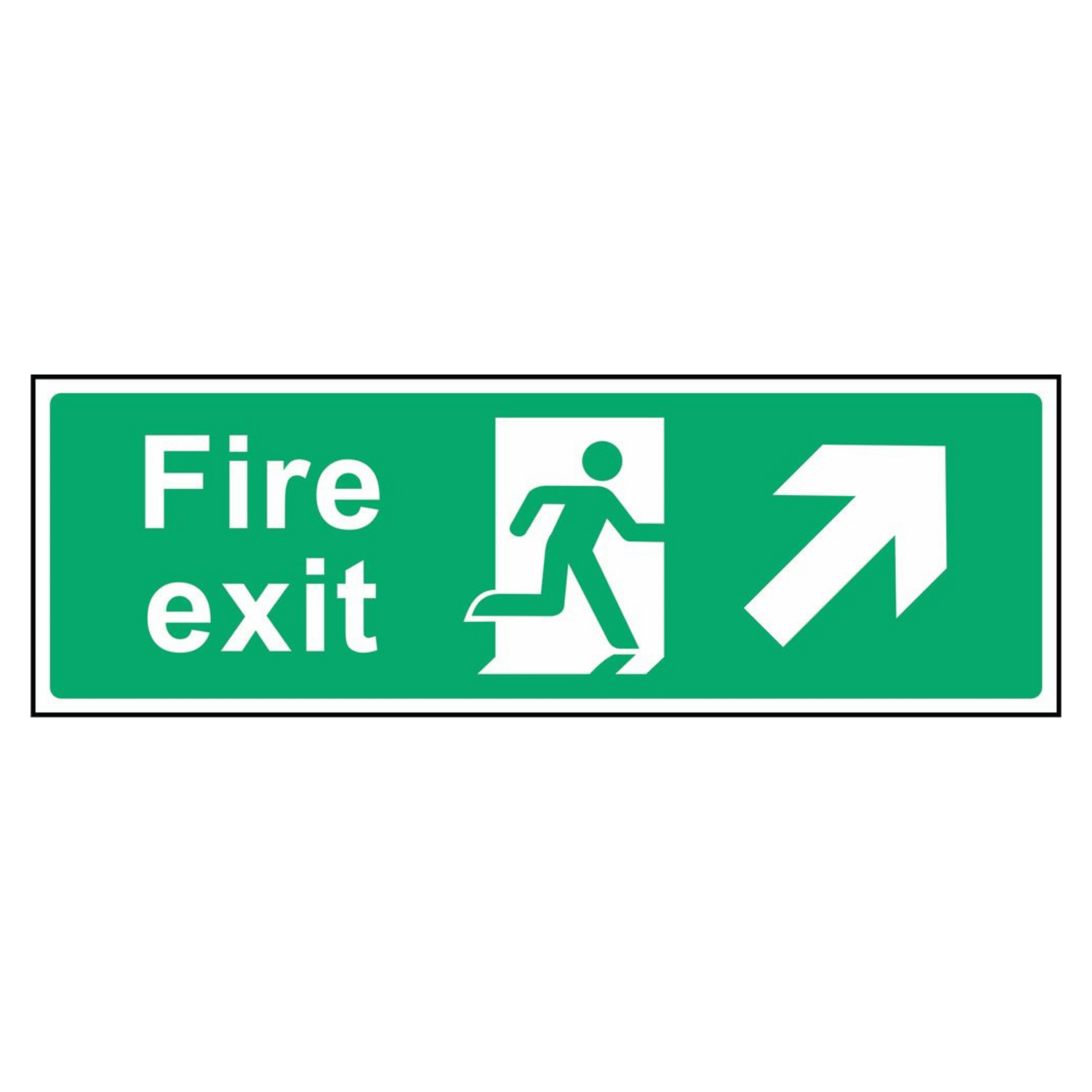 Fire Exit Top Right Arrow Sign