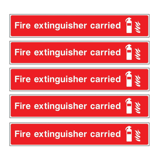 Fire Extinguisher Carried Sign