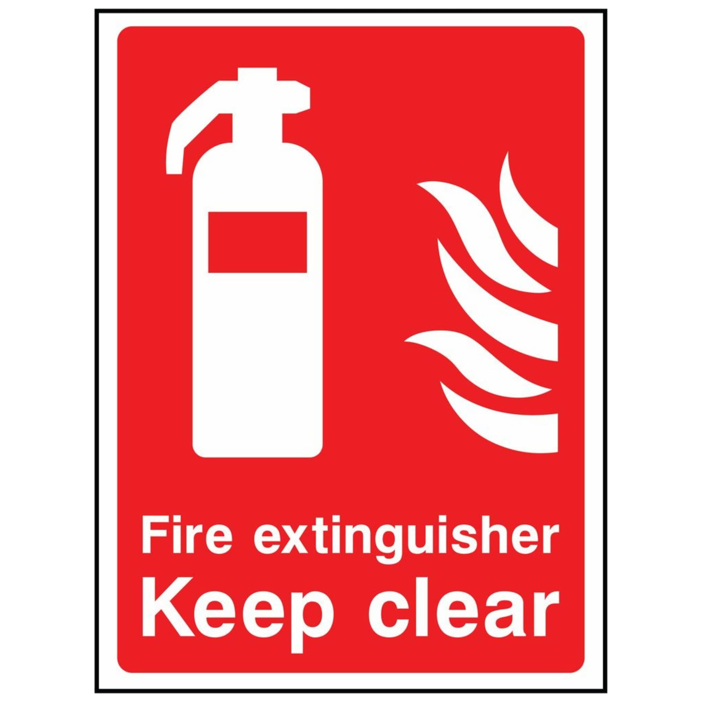 Fire Extinguisher - Keep Clear Sign