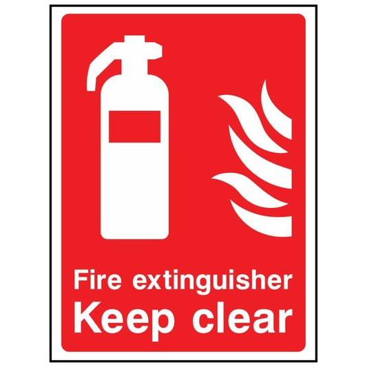 Fire Extinguisher Keep Clear Sign