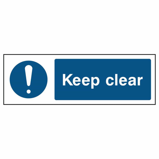 Fire Notice Keep Clear Rectangle Sign