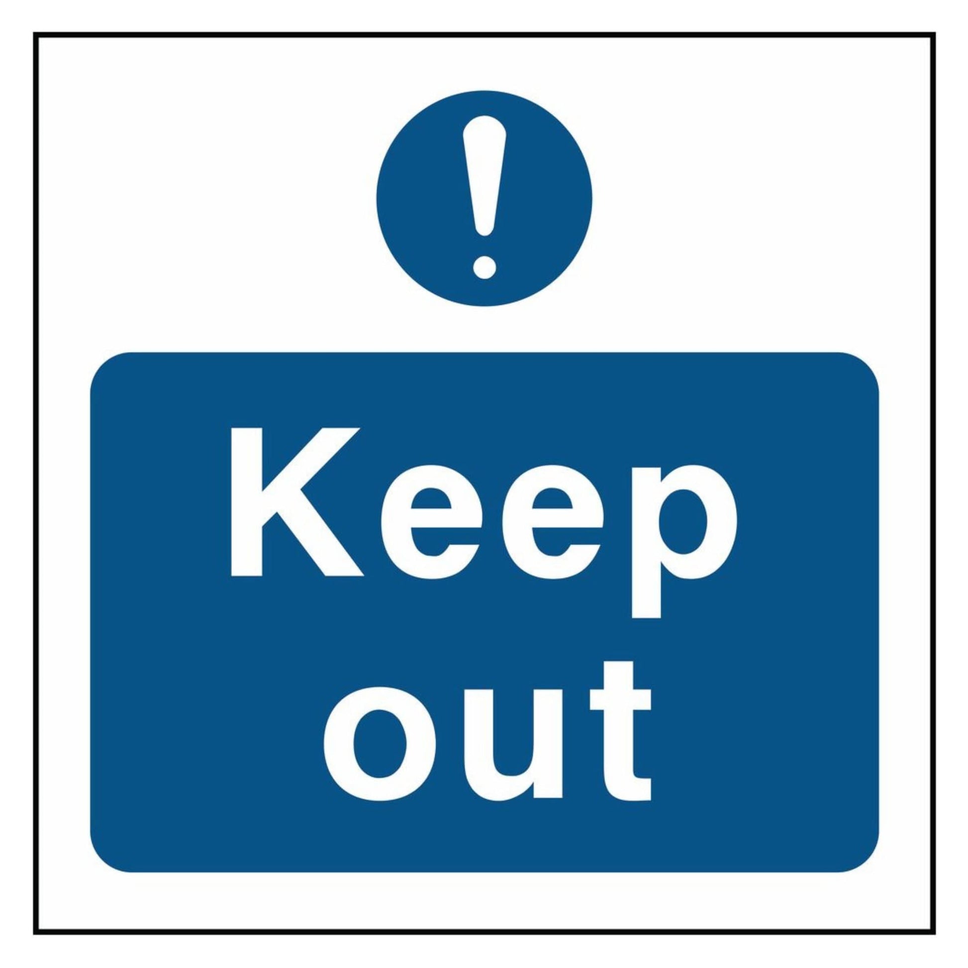 Fire Notice Keep Out Square Sign