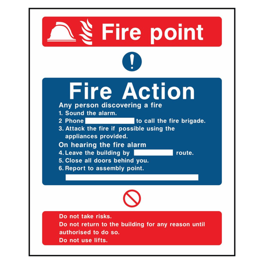 Fire Point - Fire Action Sign