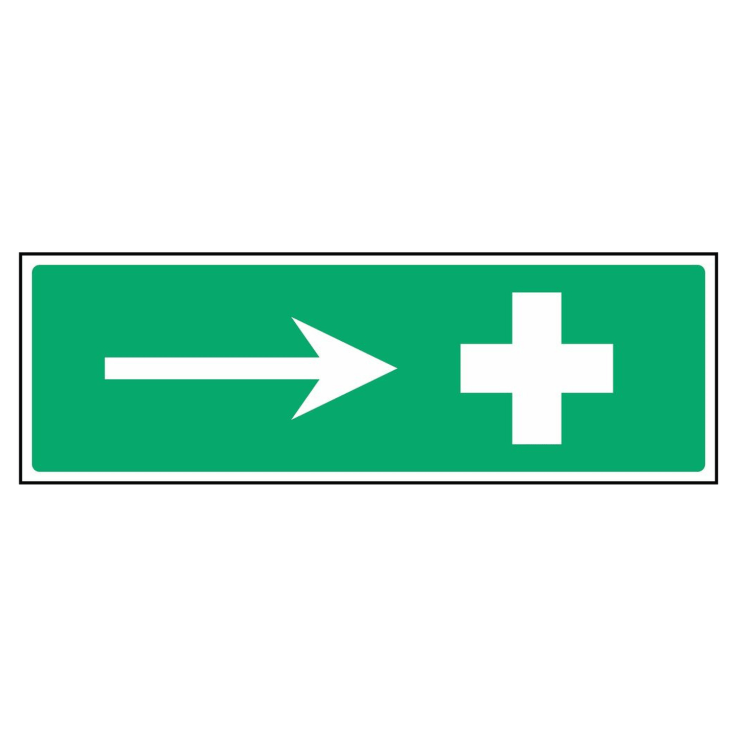 First Aid Location Right Arrow Sign