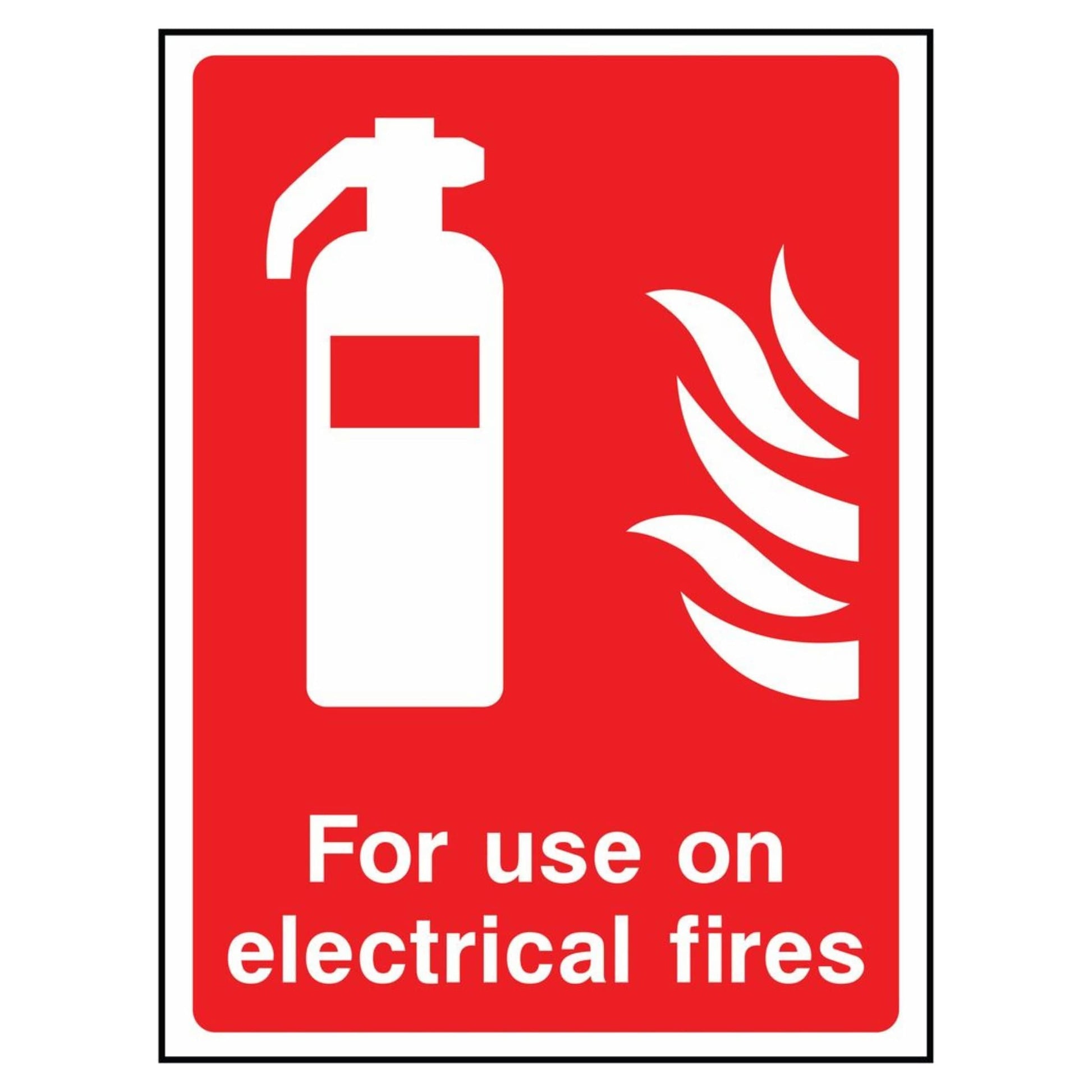For Use on Electrical Fires Sign