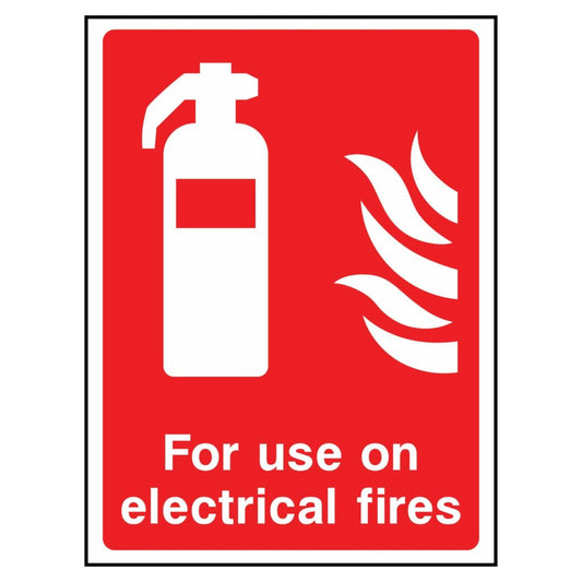 For Use on Electrical Fires Sign