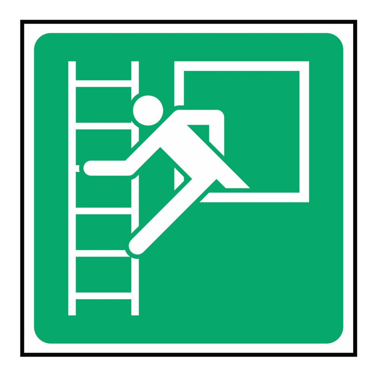 Green Emergency Window Sign