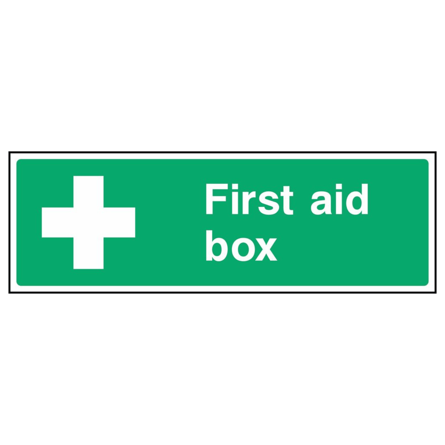 Green First Aid Box Landscape Sign