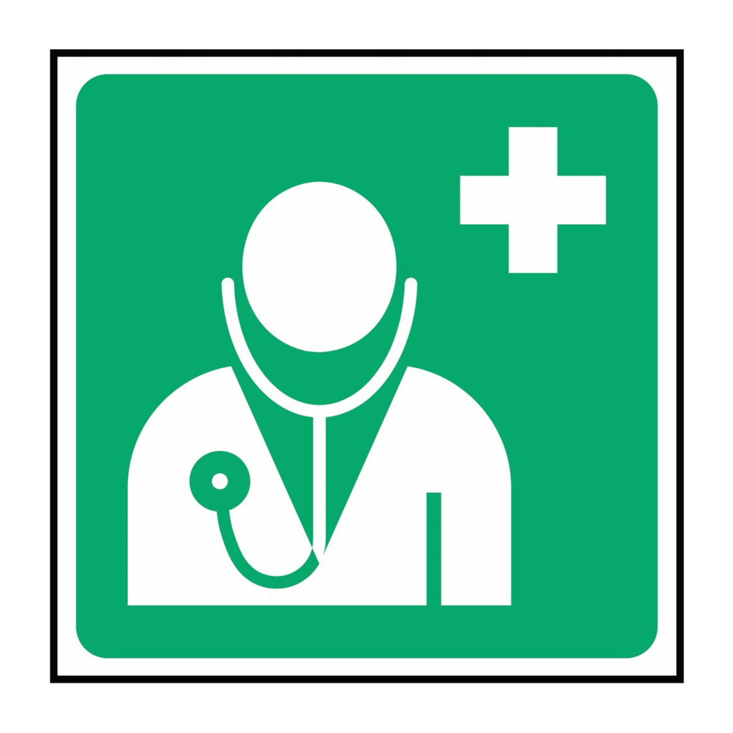 Green First Aid Doctor Sign