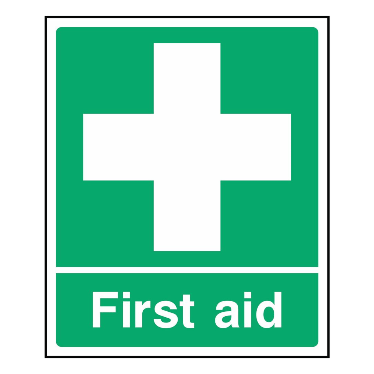 Green First Aid Sign