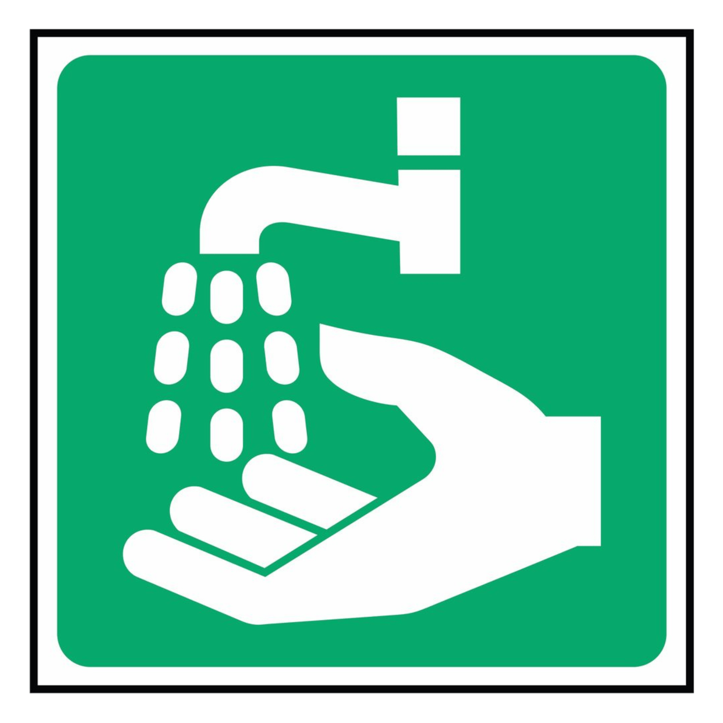 Green Handwash Station Sign