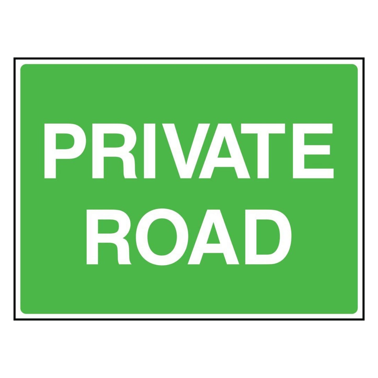 Green Private Road Sign