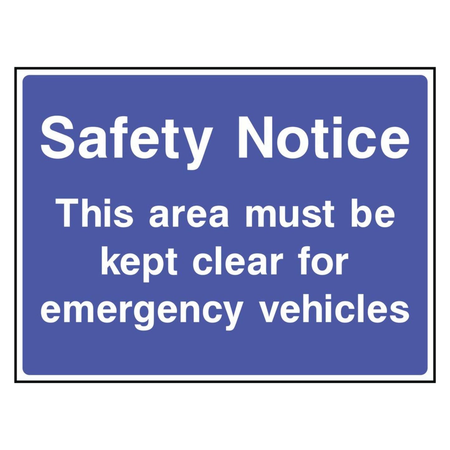 Keep Clear for Emergency Vehicles Sign