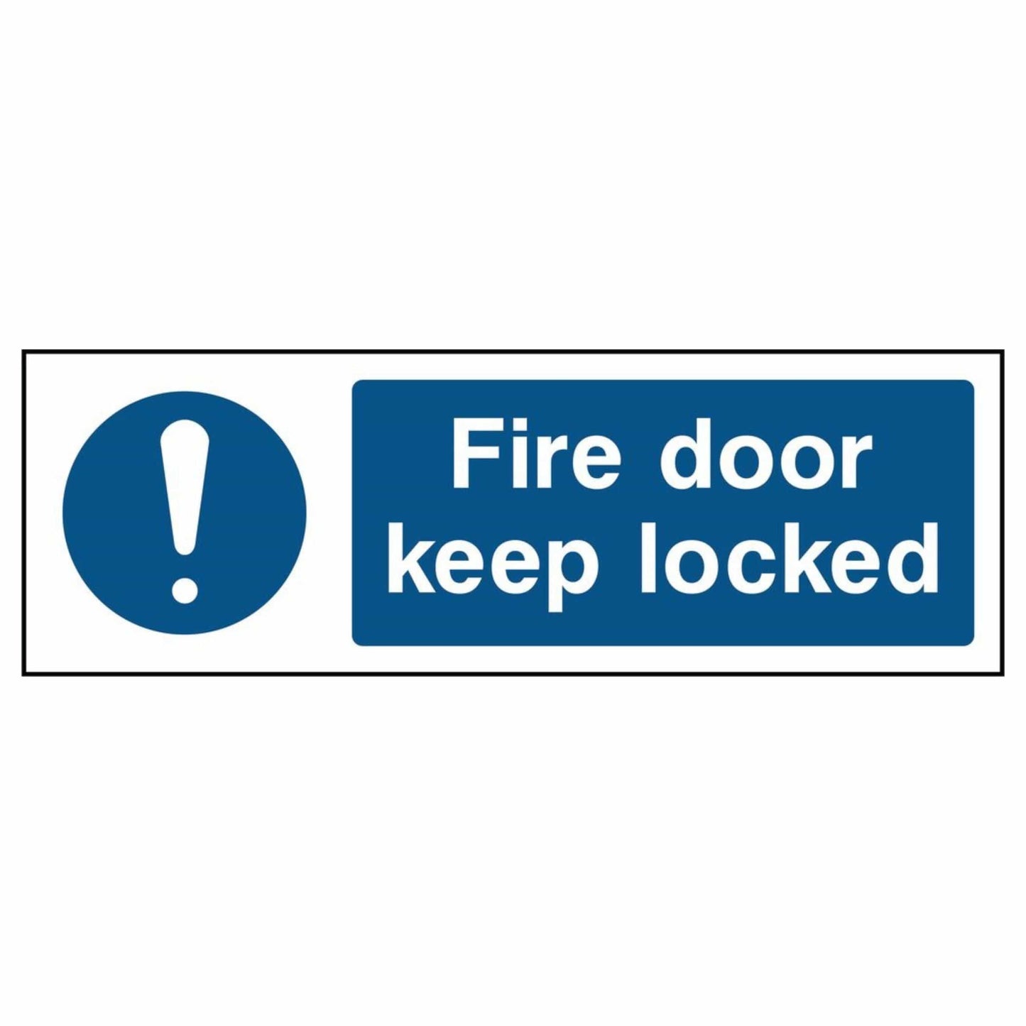 Keep Fire Door Locked Rectangle Sign