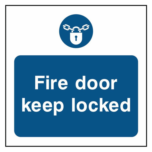 Keep Fire Door Locked Square Sign