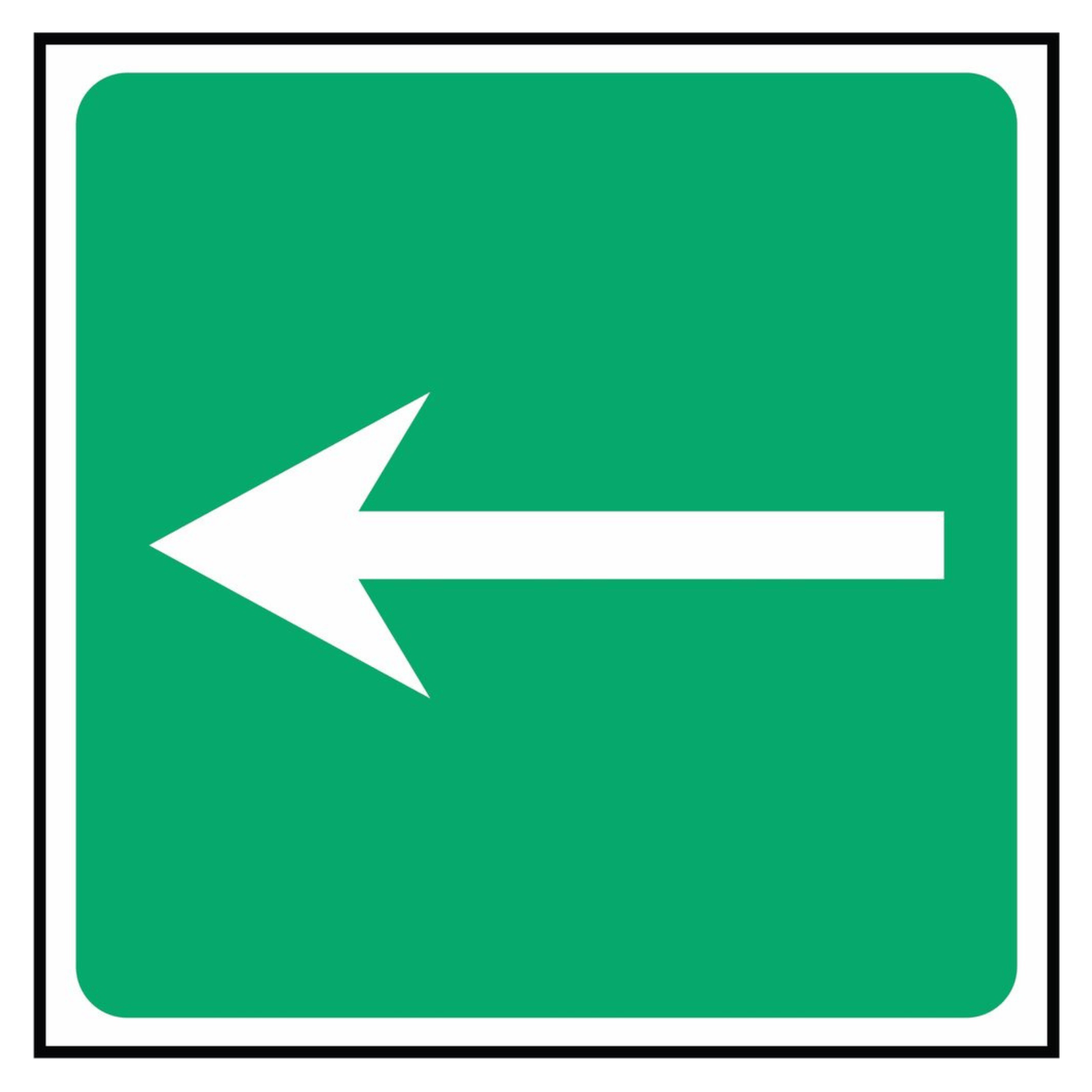 Left Pointing Arrow First Aid sign