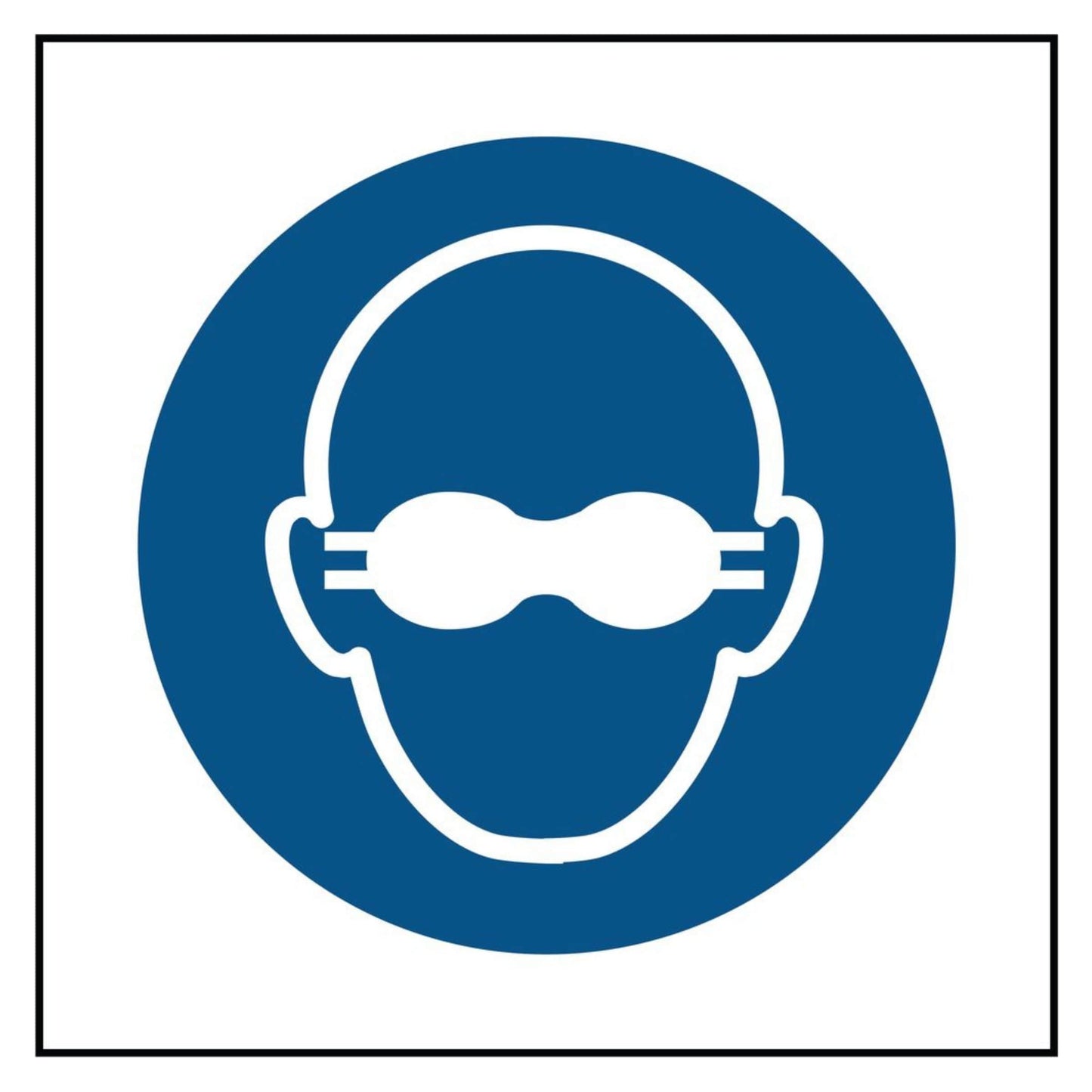 Mandatory Eye Goggles Symbol Sign