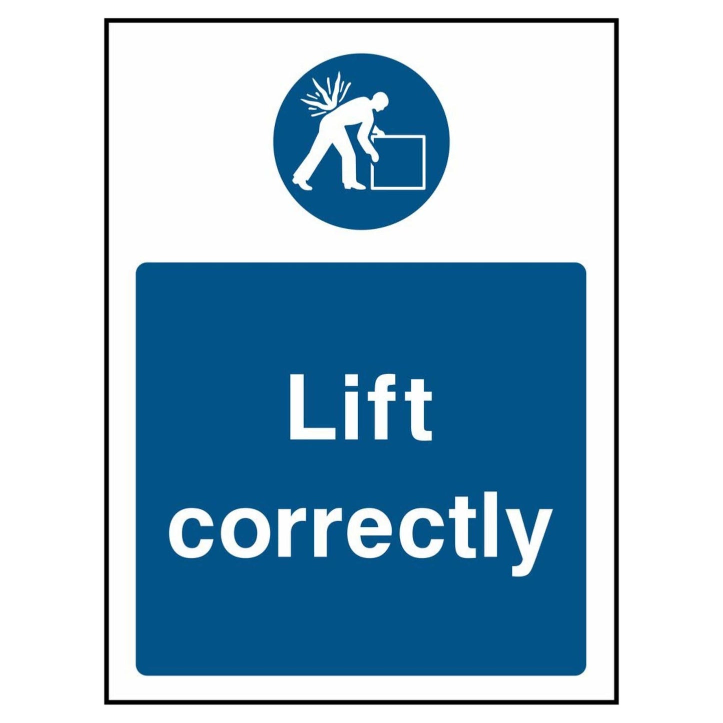 Mandatory Lift Correctly Portrait Sign