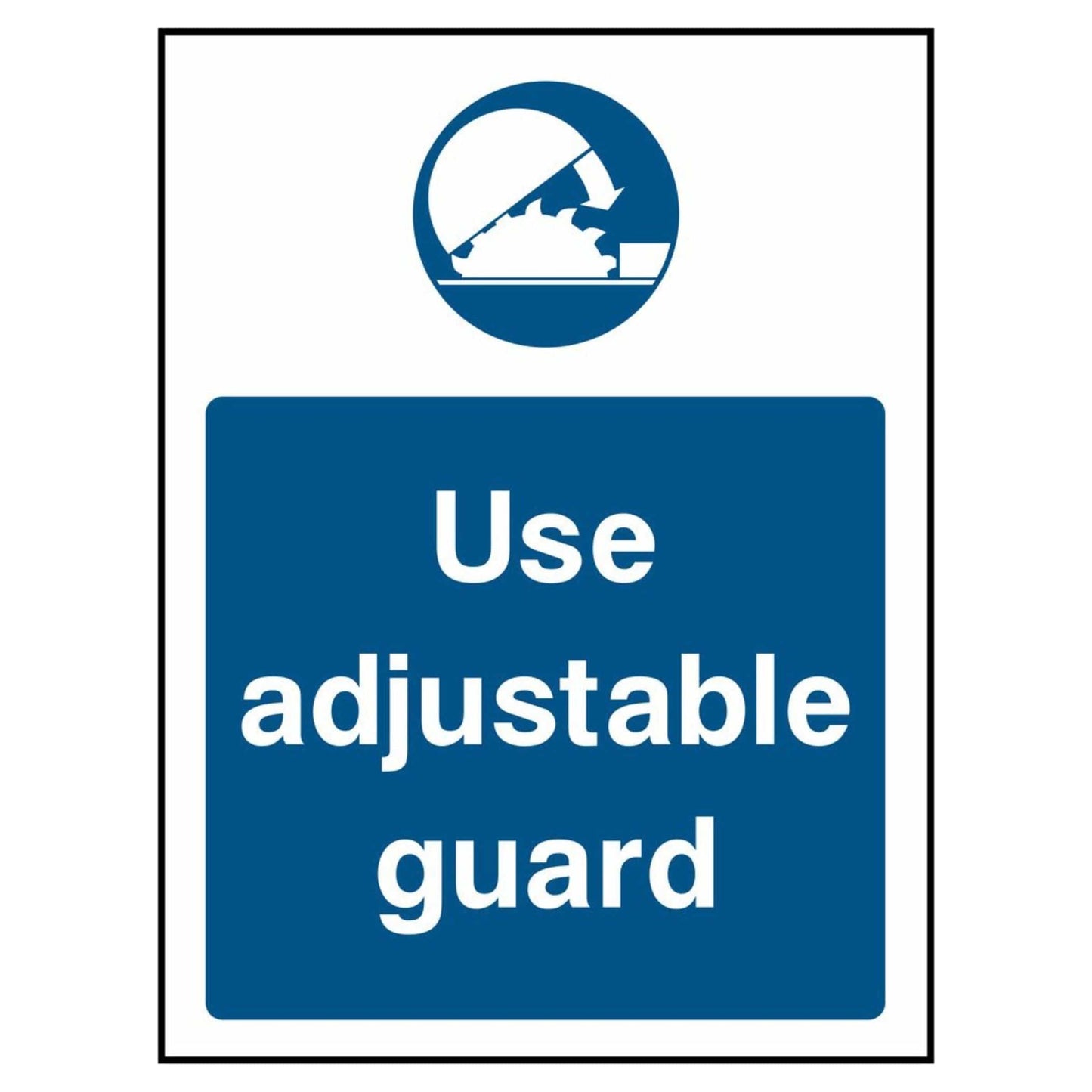 Mandatory Use Adjustable Guard Upwards Sign