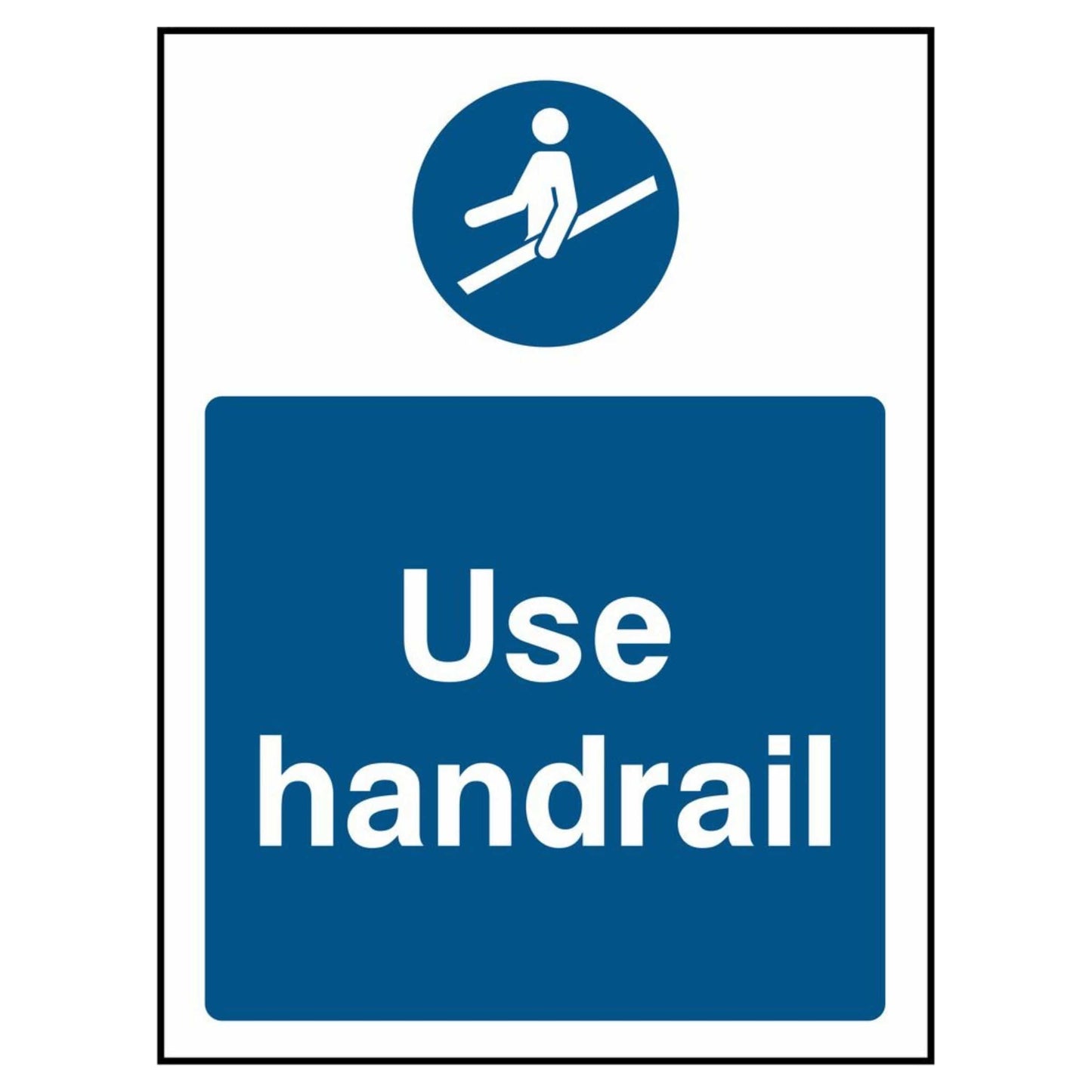 Mandatory Use Handrail Portrait Sign