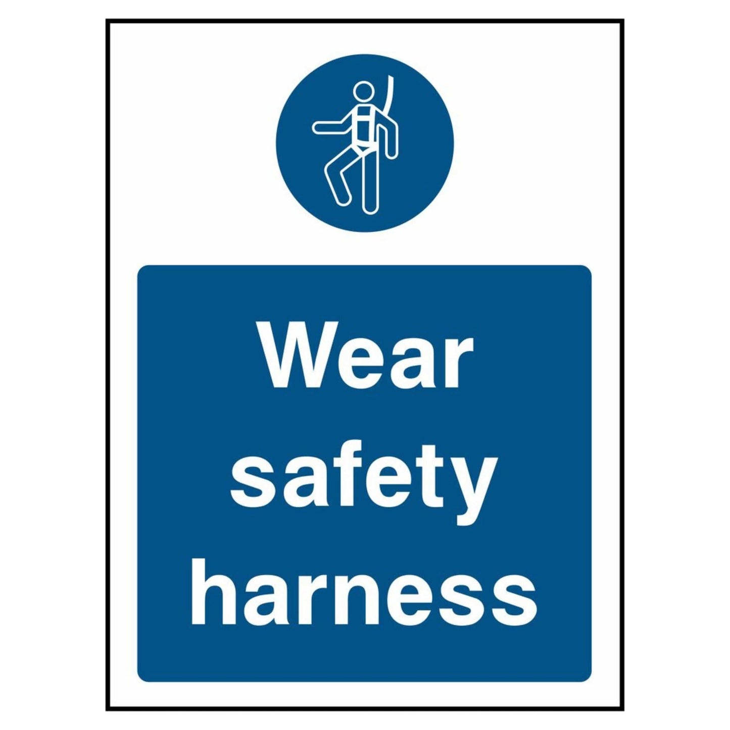Mandatory Wear Safety Harness Upwards Sign