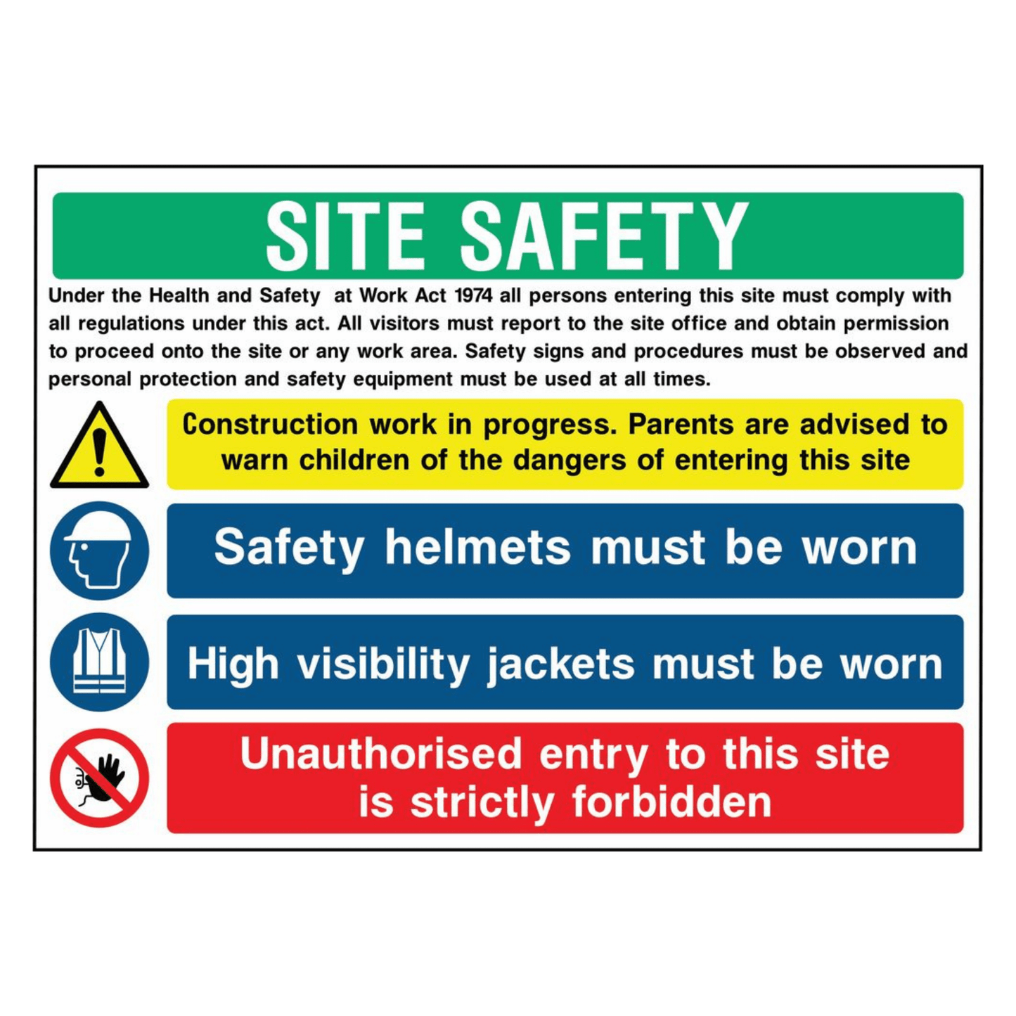 Multi-Purpose Site Safety Sign