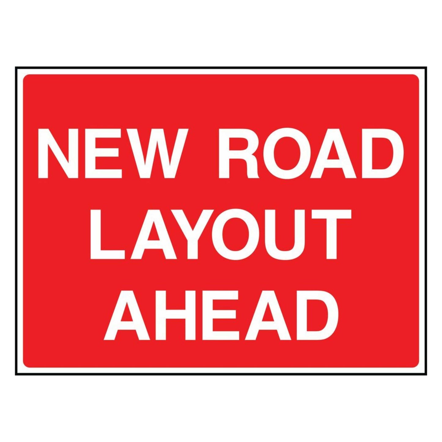 New Road Layout Ahead Sign