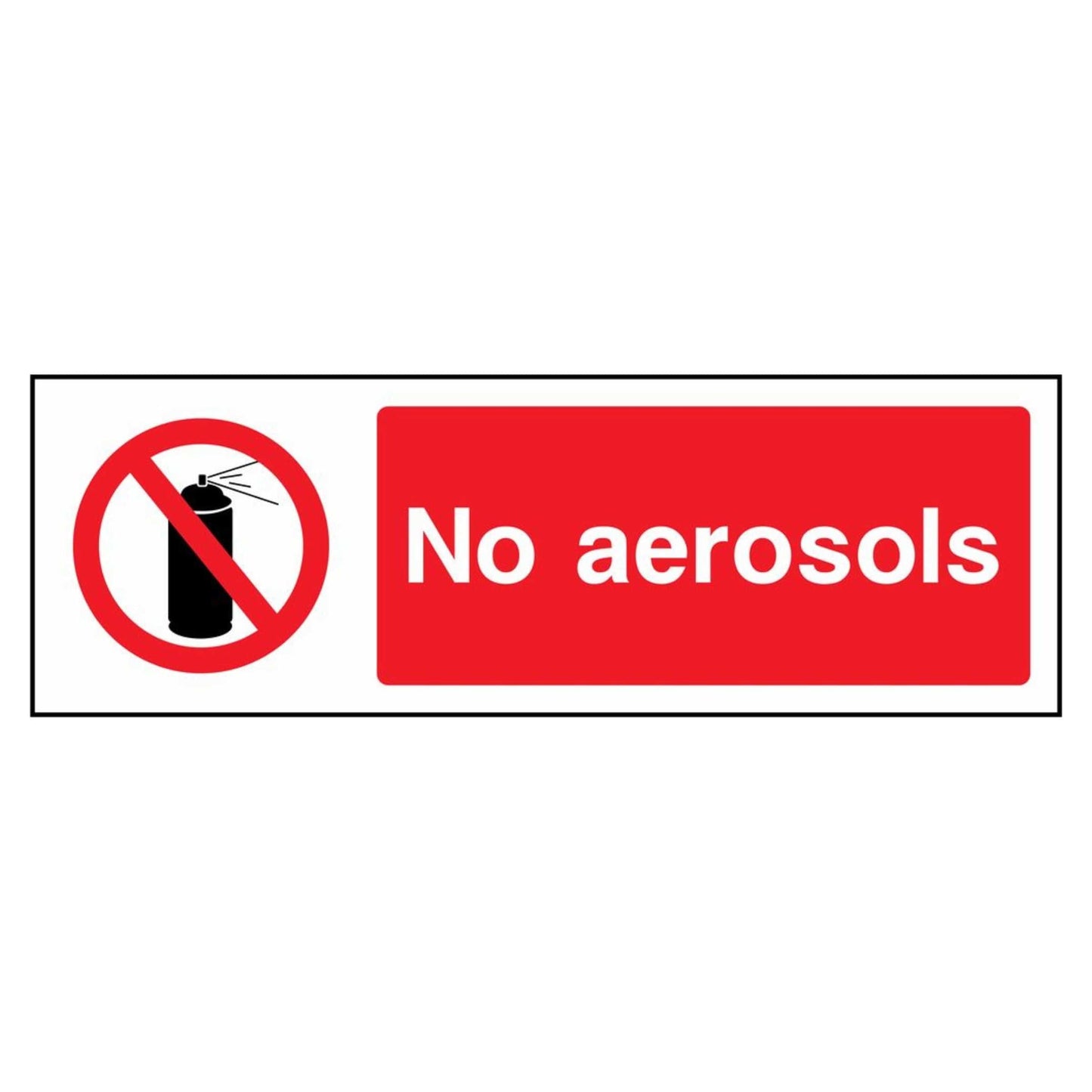 No Aerosols Prohibition Sign