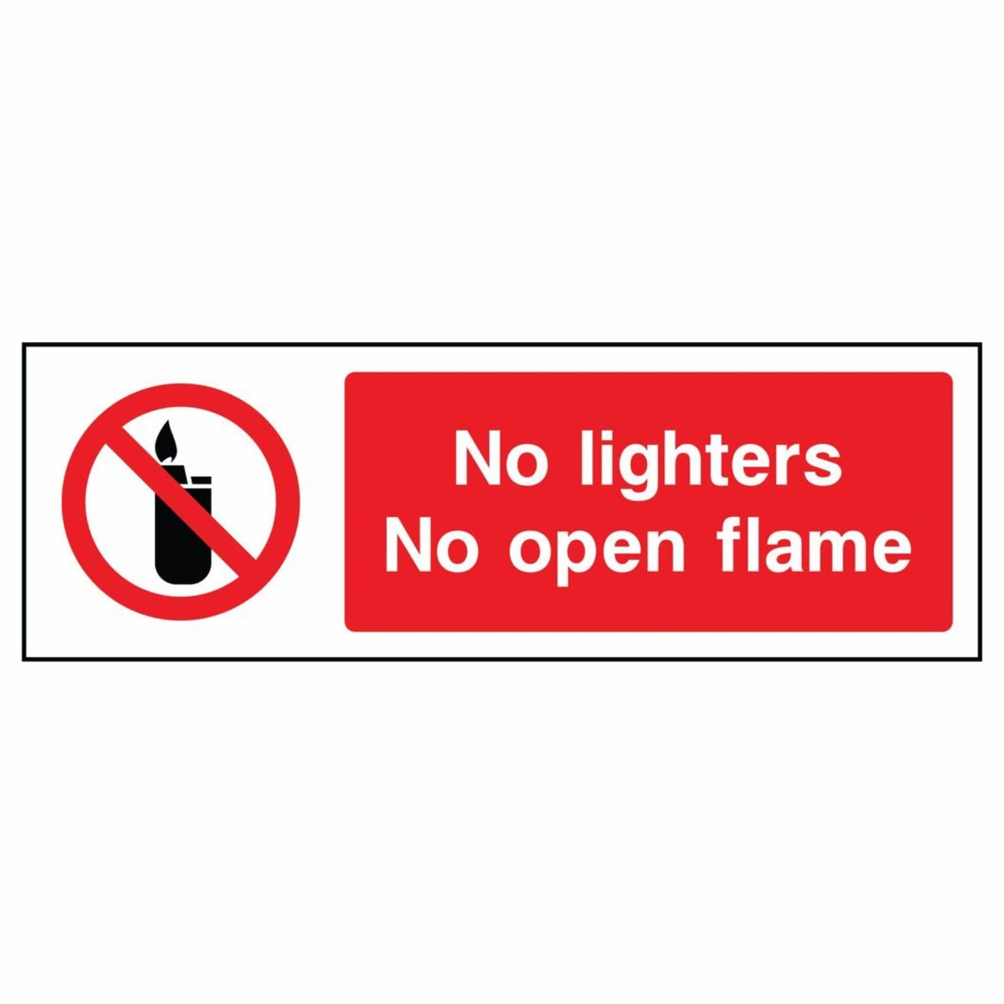 No Lighters No Open Flame Sign