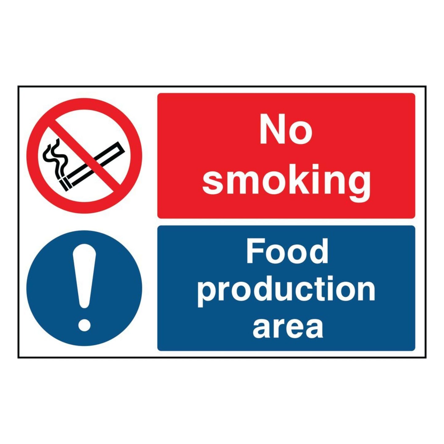 No Smoking, Food Production Area Sign